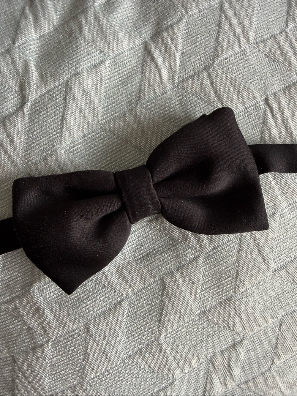 Emporio Armani Black Bow Tie | Made in Italy | Pre-tied | Adjustable